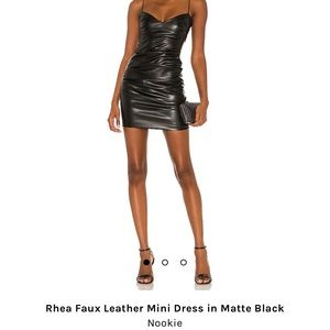 Faux Leather Mini Dress